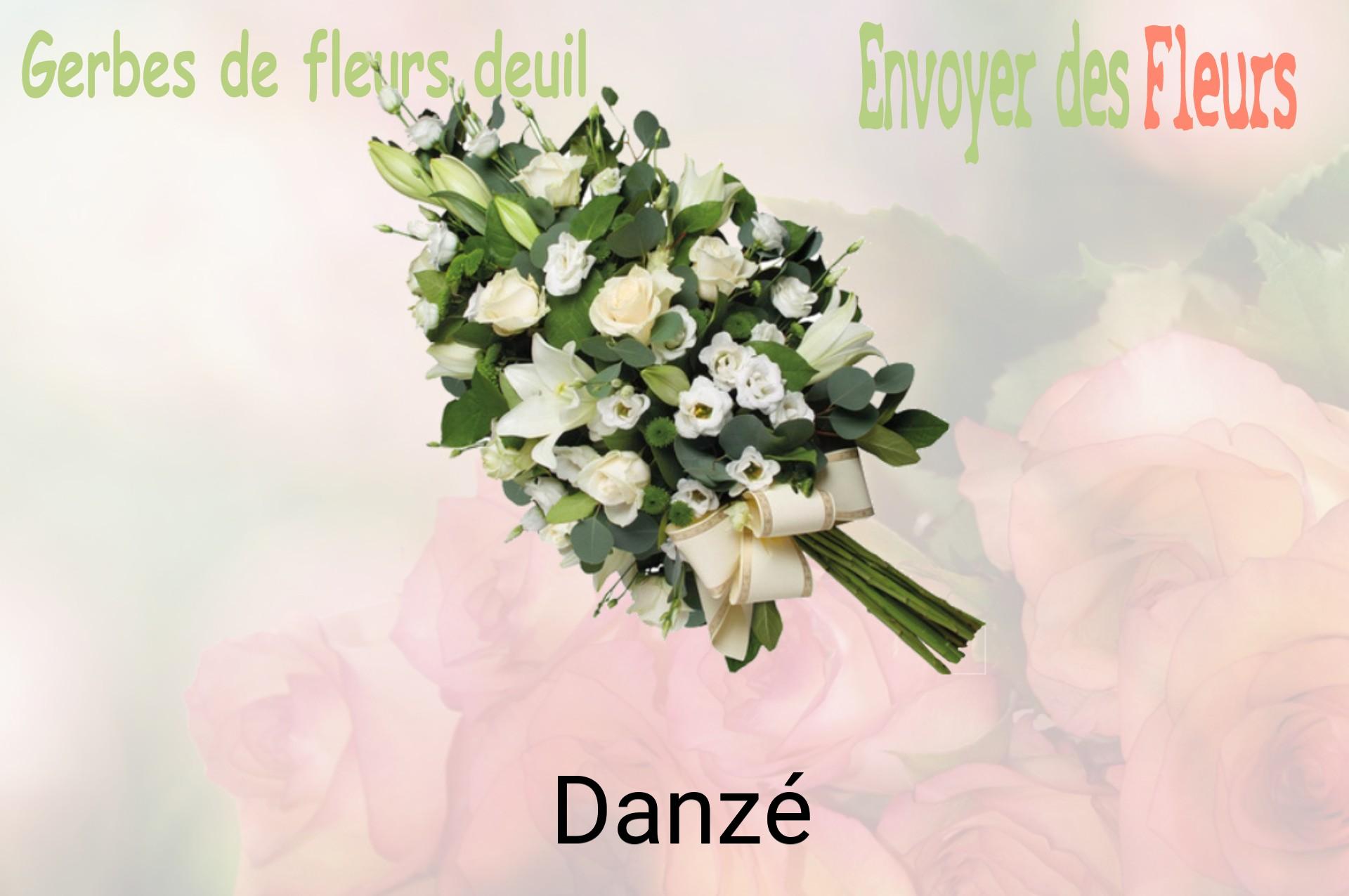 Gerbe de fleurs de deuil livrée à Danzé